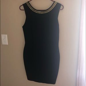 Black and Gold Cocktail/ Homecoming Dress
